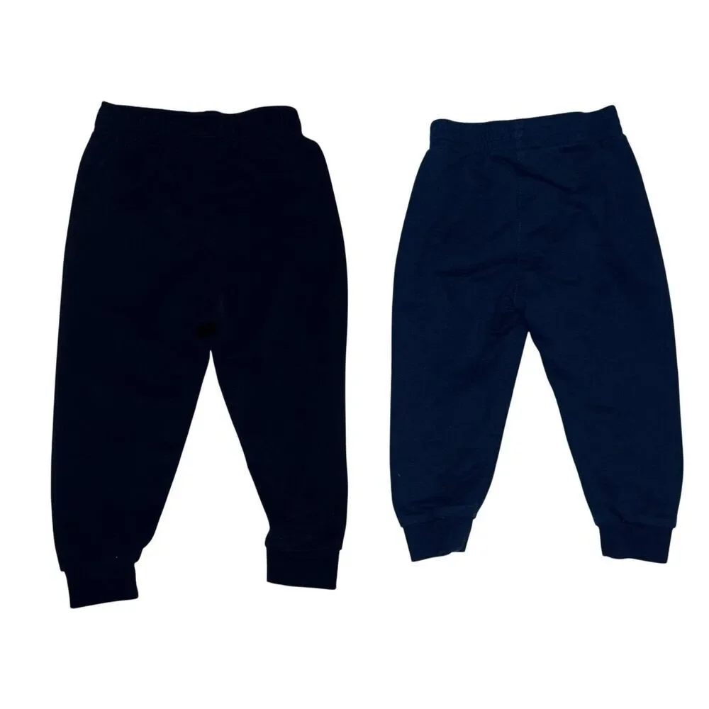Lot of 2 Nike Joggers Size 18m Toddler Boys Blue‎ Black